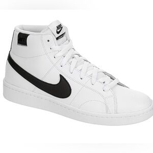 Nike Court Royale 2 Mid Men’s White and Black High-Top Basketball Shoes Size 9.5
